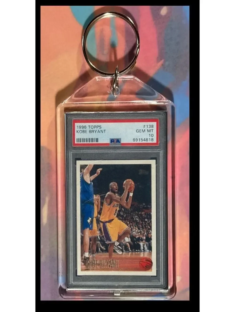 3008 Kobe Bryant 1996 Topps PSA Style - Custom Made Keychain - A Great Gift